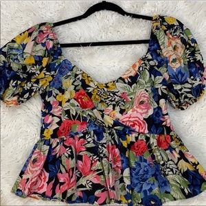 Peplum floral top